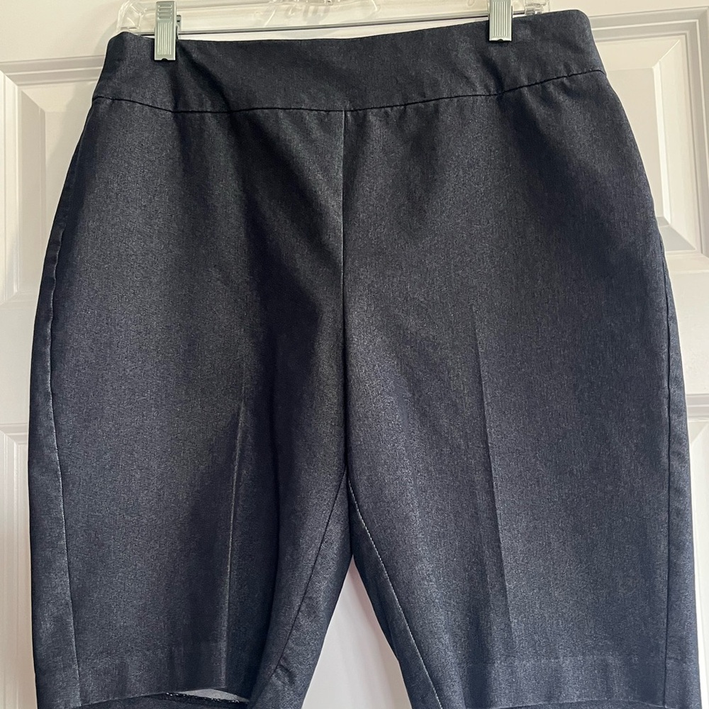 Dark denim dressy Bermuda Shorts